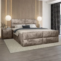Boxspring met opbergruime Velvet Croco - Incl. GRATIS voetbord!