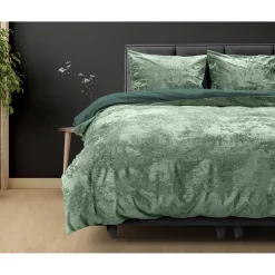 Crushed Velvet Katoen Dark Green