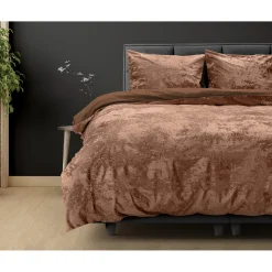 Crushed Velvet Katoen Wood Bruin