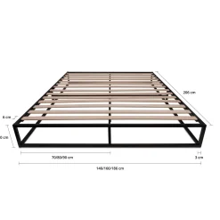2dekans Bedframe Metaal 160 x 200 Zwart - Niet in originele verpakking