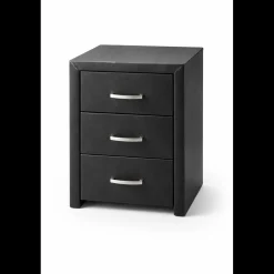 2dekans Hockers / Nachtkastje met 3 lades - Skaileer Zwart - Met lichte stofschade - Niet in originele verpakking