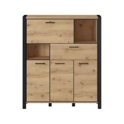Dressoir Akven - 3-deurs incl. lade + klep - Wotan Eiken