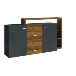 Dressoir Bologna - Vuren / Antraciet