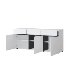 Dressoir Crotone - 3-deurs incl. 3 lades - Wit