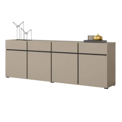 Dressoir Crotone - 4-deurs incl. 4 lades - Taupe