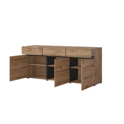 Dressoir Crotone - 3-deurs incl. 3 lades - Wotan Eiken