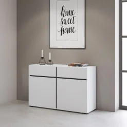 Dressoir Crotone - 2-deurs incl. 2 lades - Wit