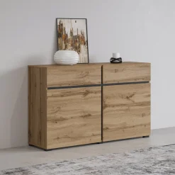 Dressoir Crotone - 2-deurs incl. 2 lades - Wotan Eiken