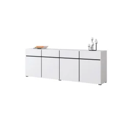 Dressoir Crotone - 4-deurs incl. 4 lades - Wit