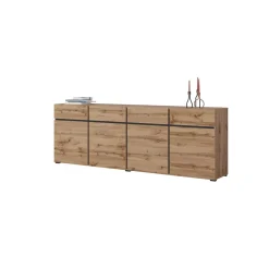 Dressoir Crotone - 4-deurs incl. 4 lades - Wotan Eiken