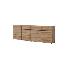 Dressoir Crotone - 4-deurs incl. 4 lades - Wotan Eiken