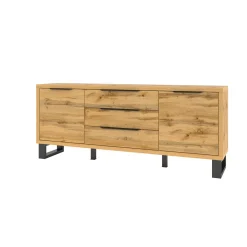 Dressoir Halmstad - 2-deurs incl. 3 lades - Wotan Eiken