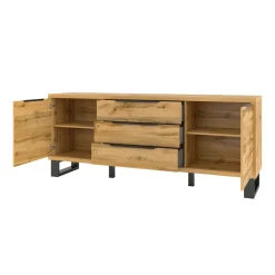 Dressoir Halmstad - 2-deurs incl. 3 lades - Wotan Eiken
