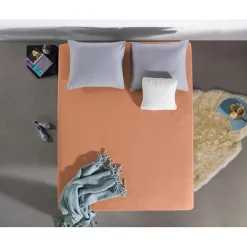 Dubbel Jersey Matras Hoeslaken Pastel Orange 220 gr
