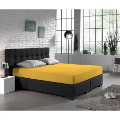 Dubbel Jersey Matras Hoeslaken Geel 220 gr