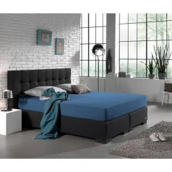 Dubbel Jersey Matras Hoeslaken Blauw 220 gr