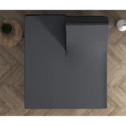 Dubbel Jersey Splittopper Hoeslaken - Antraciet 220 gr