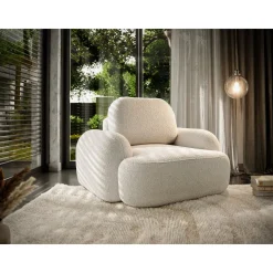 Fauteuil Morris Teddy stof