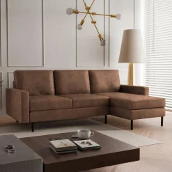 Hoekbank Hawaii - Suède Leder Look - Universeel - 3 zits - In 6 luxe kleuren!