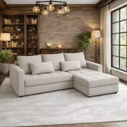 Hoekbank Kos - Slaapbank met opbergruimte - Zitcomfort Stevig