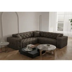 Hoekbank Malibu– Universele opstelling – Ruime keuze in stoffen en kleuren