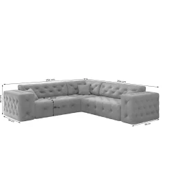 Hoekbank Malibu– Universele opstelling – Ruime keuze in stoffen en kleuren