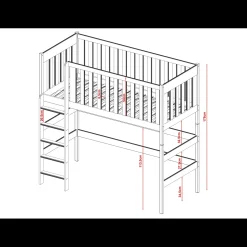 Hoogslaper Lara - Kinderbed - Leverbaar in 8 kleuren!