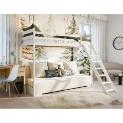 Hoogslaper met Bedbank Sophie - 90 x 200/ 140 x 200 - Leverbaar in 8 kleuren!