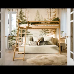 Hoogslaper met Slaapbank Sophie - Naturel / Ribstof Creme - Direct Leverbaar!