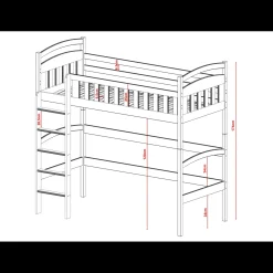 Hoogslaper Mila - Kinderbed - Leverbaar in 10 kleuren!