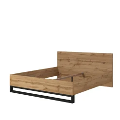 Houten Bed Halmstad - Wotan Eiken - Bedframe