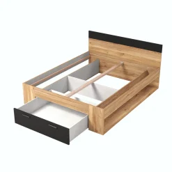 Houten Bed met Lade Bern - Naturel - Bedframe