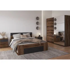 Houten Bed met Lade Bern - Walnoot - Bedframe