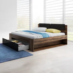 Houten Bed met Lade Genua - Walnoot - Bedframe