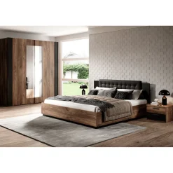 Houten Bed Siena - Bruin - Bedrame