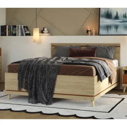 Houten Bed Skagen - Wotan Eiken - Bedframe