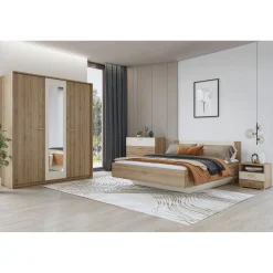 Houten Bed Verdal - Wotan Eiken - Bedframe