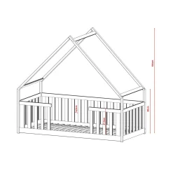 Huisbed Beau - Kinderbed - Leverbaar in 8 kleuren!