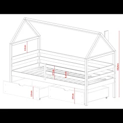 Huisbed met Lades Aaron - Leverbaar in 8 kleuren!