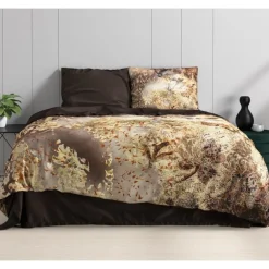 Inferno Taupe katoen-satijn