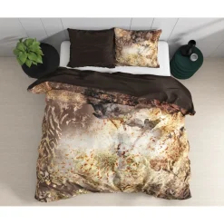 Inferno Taupe katoen-satijn