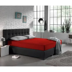 Jersey Hoeslaken Matras | Rood - 135 gram - Enkel