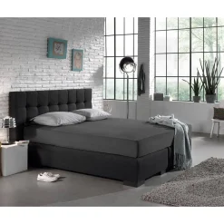 Jersey Hoeslaken Matras | Antraciet - 135 gram - Enkel