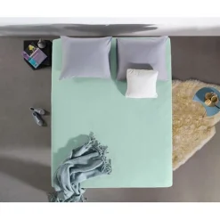 Jersey Matras Hoeslaken 135 gr Pastel Blue