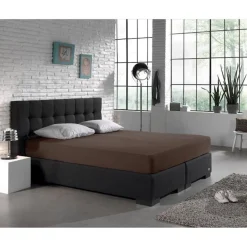 Jersey Matras Hoeslaken 135 gr Deep Taupe