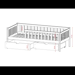 Kinderbed Anne - Wit - Direct Leverbaar!