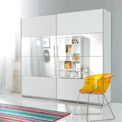 Kledingkast Bern - 2-deurs incl. spiegel - Wit