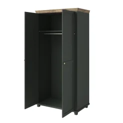 Kledingkast Elvas - Donkergroen - 2-Deurs