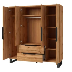 Kledingkast Halmstad - 4-Deurs met 2 Lades - Wotan Eiken