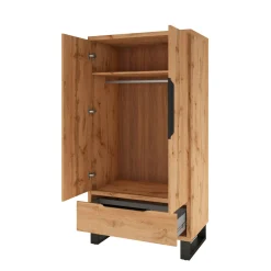 Kledingkast Halmstad - 2-deurs incl. lade - Wotan Eiken
